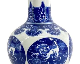 Chinese Blue and White Jingdezhen Porcelain Vase