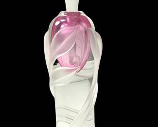 Signed Wm Glasner Frosted Perfume Bottle