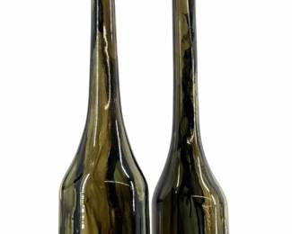 2pc. Vintage Hand Blown Glass Vases