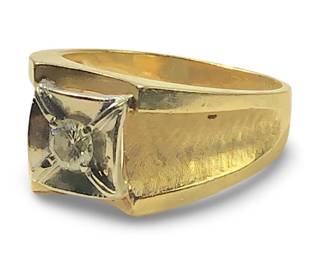 Stupendous 14Kt Yellow Gold .25ct Diamond Ring