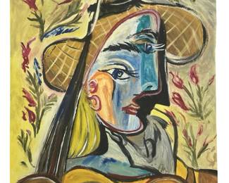 Signed Attributed Picasso Acrylic on Paper