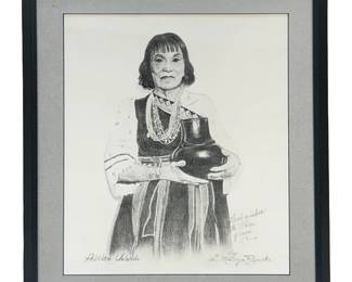 Signed Lois Montoya Rumohr Lead Sketch on Paper