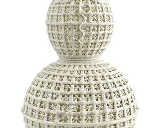 Chinese Porcelain Lattice Work Gourd