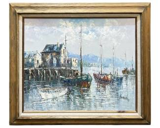 Signed Caroline C. Burnett Oil on Canvas