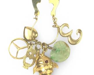 Brilliant 14Kt Yellow Gold Custom Charm Pendant