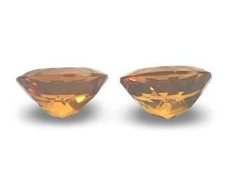 (2) 2.20 CT Loose Orange Citrine Gemstones