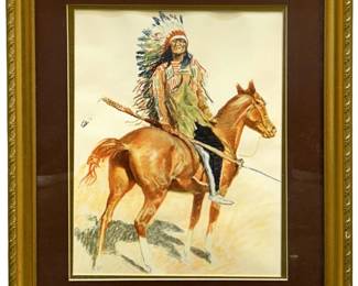 Frederic Remington “A Sioux Chief" Fine Print