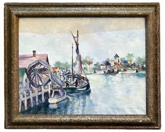 Signed Paul Dock Acrylic on Canvas