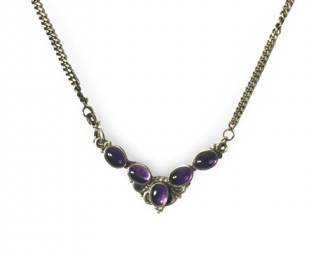 Aesthetic Sterling Silver Amethyst Pendant