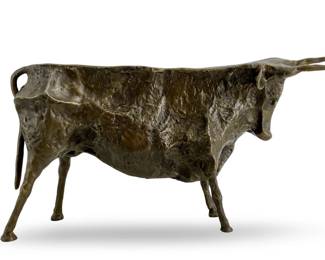 Vintage Bronze Picasso Bull Sculpture