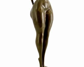 Art Deco Bronze Milo Woman Sculpture