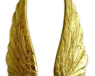 Vintage Gold Leaf Painted Wooden Angel Wings
