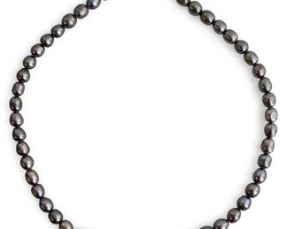Silver Pearl Beaded Necklace