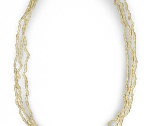 Vintage 3 Strand Rice Pearl Necklace