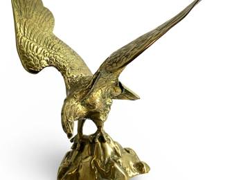 Vintage Brass Eagle Sculpture