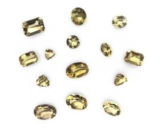 (14) Assorted Loose Lemon Citrine Gemstones