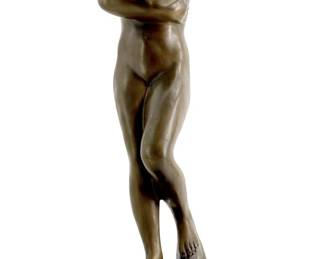 Signed A. Rodin Bronze “Eve" Sculpture