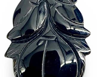 Chinese Black Onyx Fruit Pendant