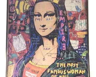 The Mona Lisa Street Graffiti Pop Art Serigraph