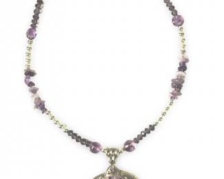 Anne Scott Design Sterling Amethyst Bead Necklace