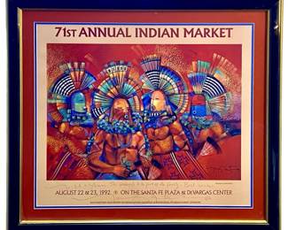 1992 Signed Tony Abeyta ‘Red Mesa' Framed Poster