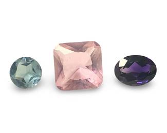 (3) Assorted Loose Gemstones