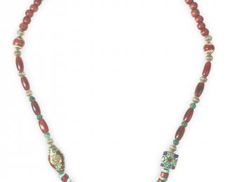 Anne Scott Design Turquoise Coral Necklace