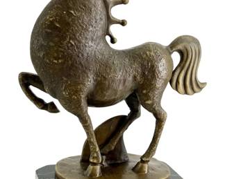 Abstract Milo Bronze Horse Sculpture