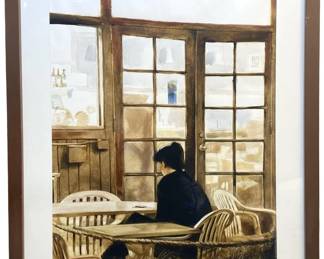 Large Framed Gregory Radionov Watercolor on Paper