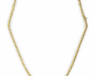 Astounding 14Kt Yellow Gold Byzantine Necklace