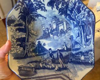 Vintage Victoria Ware Flow Blue bowl