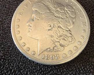 1892S Morgan Silver Dollar  San Francisco Mint, S