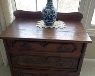 Small Antique Oak Stand