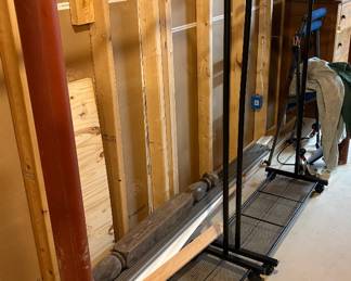 Two Portable Rolling Clothes Racks