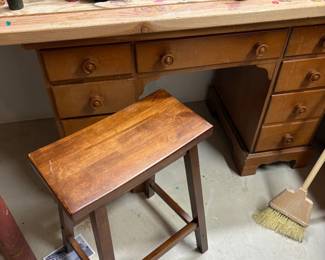 Vintage Stool & Desk