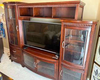 Wonderful Display Curio Cabinet and Flat Screen TV (52in)
