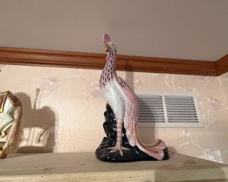 . . . art glass peacock