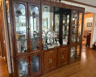 . . . beautiful wall unit filled with treasures