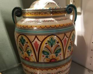 Hand Painted Ceramic Cookie Jar