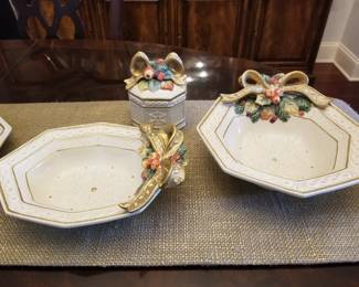 Fitz & Floyd Holiday Serving Pieces