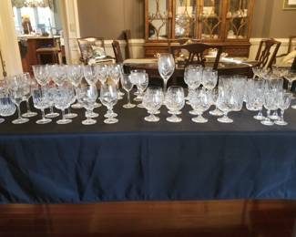 Crystal Stemware Pieces, some hand blown in Germany 