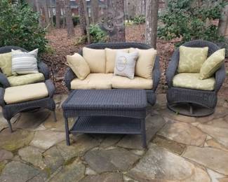 Indoor/outdoor patio furniture.