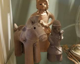 Haniwa Unglazed Terracotta Clay Figurines