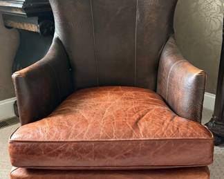 Leather two-tone chair