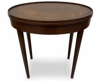 Federal Style Inlaid Mahogany Oval Side Table