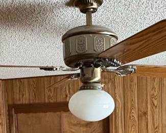 Vintage SMC "Emperor" Ceiling Fan with Globe Light