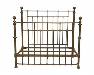 Antique Victorian Brass Spindle Bed Frame