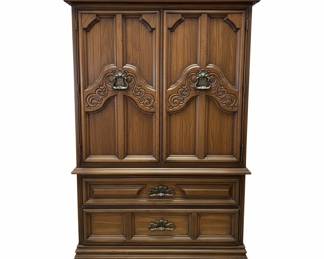 Vintage Thomasville Furniture Spanish Style Armoire/Dresser Combination