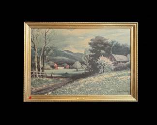 Robert Wood Early Spring Lithograph Print second image