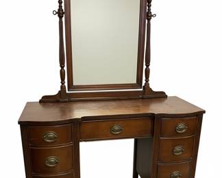 Vintage Mahogany Vanity with Mirror